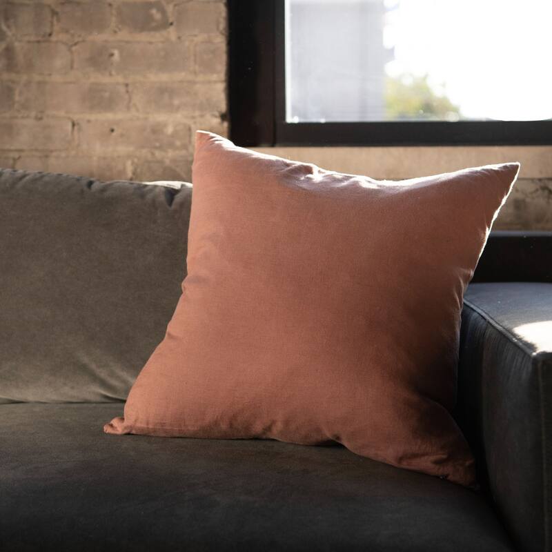 French Linen Pillow with Removable Sham by BOKSER HOME