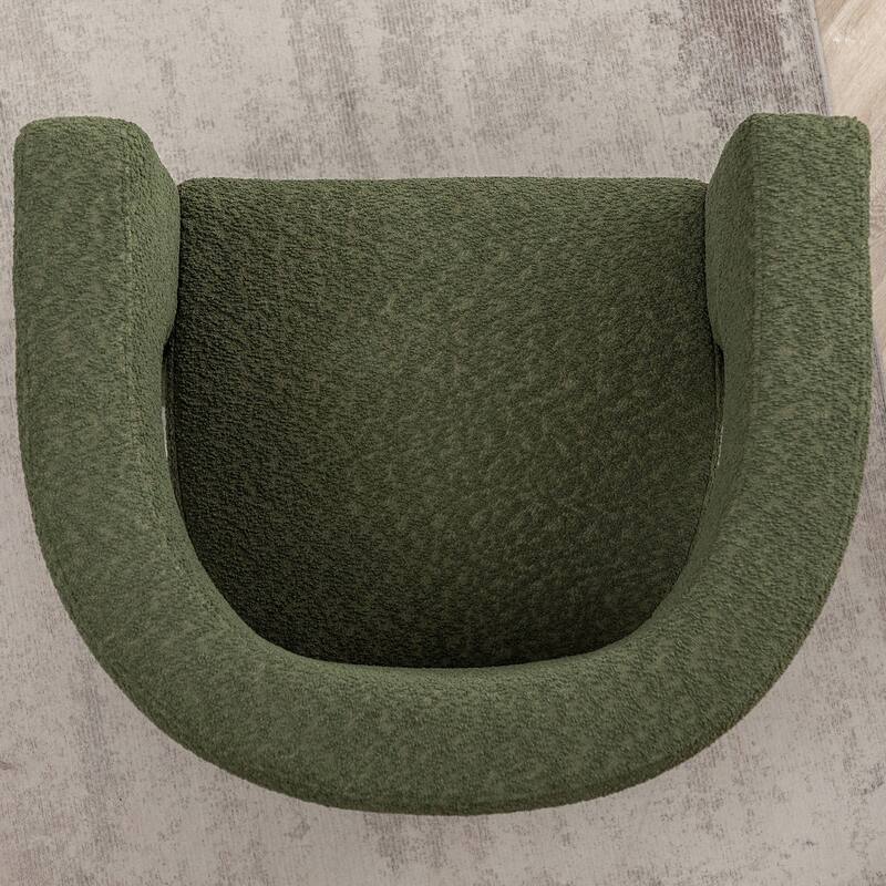 KINWELL 28" Wide Boucle Upholstered Square Armchair