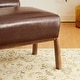 preview thumbnail 18 of 50, Glitzhome 24.5"W Leatherette Accent Stool With Walnut Rubberwood Legs