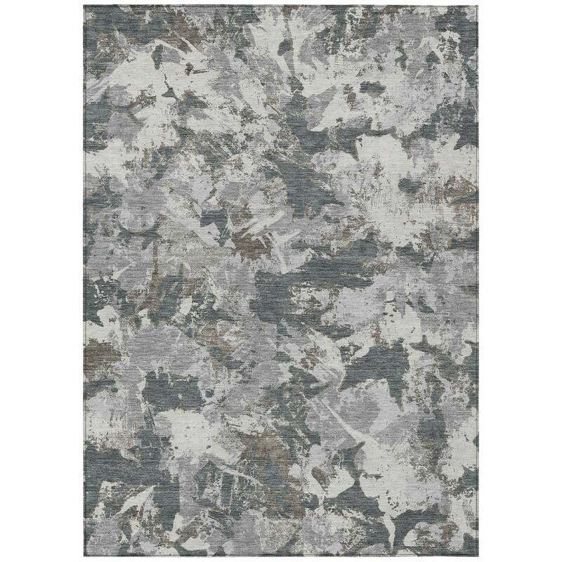 Machine Washable Indoor/ Outdoor Chantille Abstract Contemporary Rug