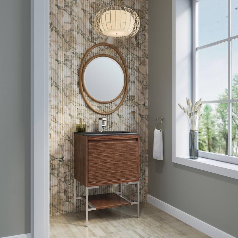 James Martin Vanities 805-V23.6-BN-CH Mantova 24" Single Basin Poplar