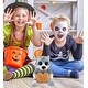 preview thumbnail 5 of 4, DolliBu Soft Big Eye Wolf Stuffed Animal with Pumpkin Plush Decor - 6 inches
