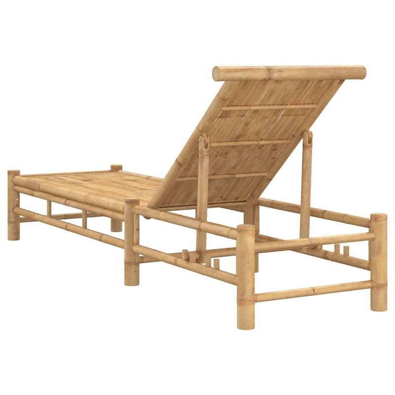 vidaXL Sun Lounger Natural bamboo Bamboo Adult-size - 78.3 x 21.7 x 25.2