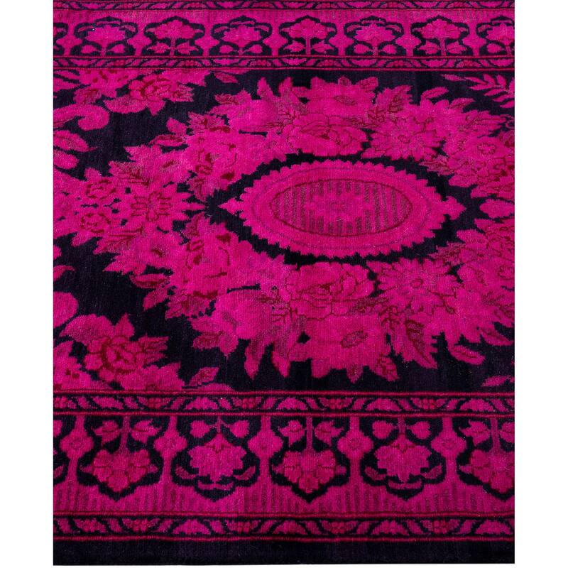 Overdyed One-of-a-Kind Hand-Knotted Area Rug - Pink - 2' 6" x 12' 3"