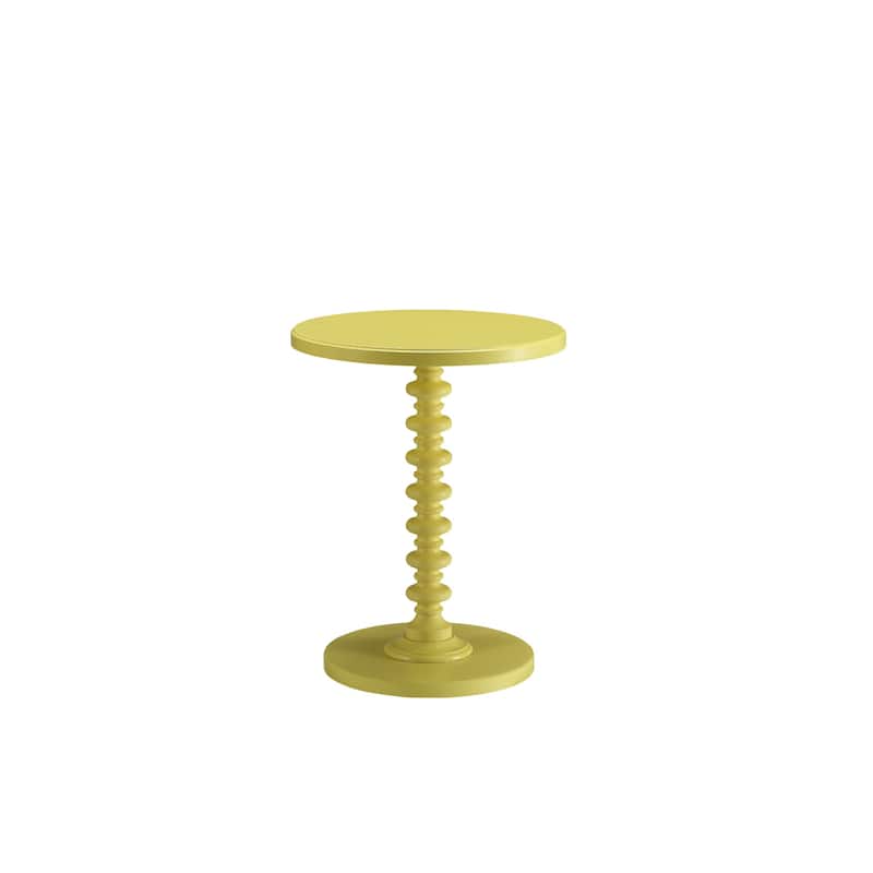 22" Wooden Accent End Table Round Top with Pedestal Base Ideal for Living Room or Bedroom - 17"L x 17"W x 22"H