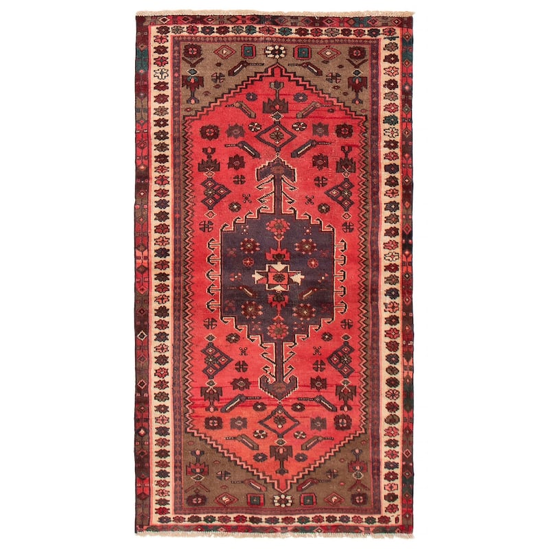 ECARPETGALLERY Hand-knotted Andelz Red Wool Rug - 3'6 x 6'5 - Red - 3'6 x 6'5
