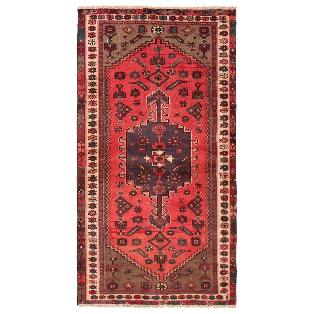 ECARPETGALLERY Hand-knotted Andelz Red Wool Rug - 3'6 x 6'5