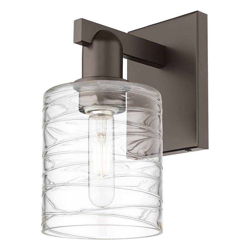 Innovations Lighting 716-1W-11-5 Cobbleskill Sconce Cobbleskill 11" - Oil Rubbed Bronze / Deco Swirl