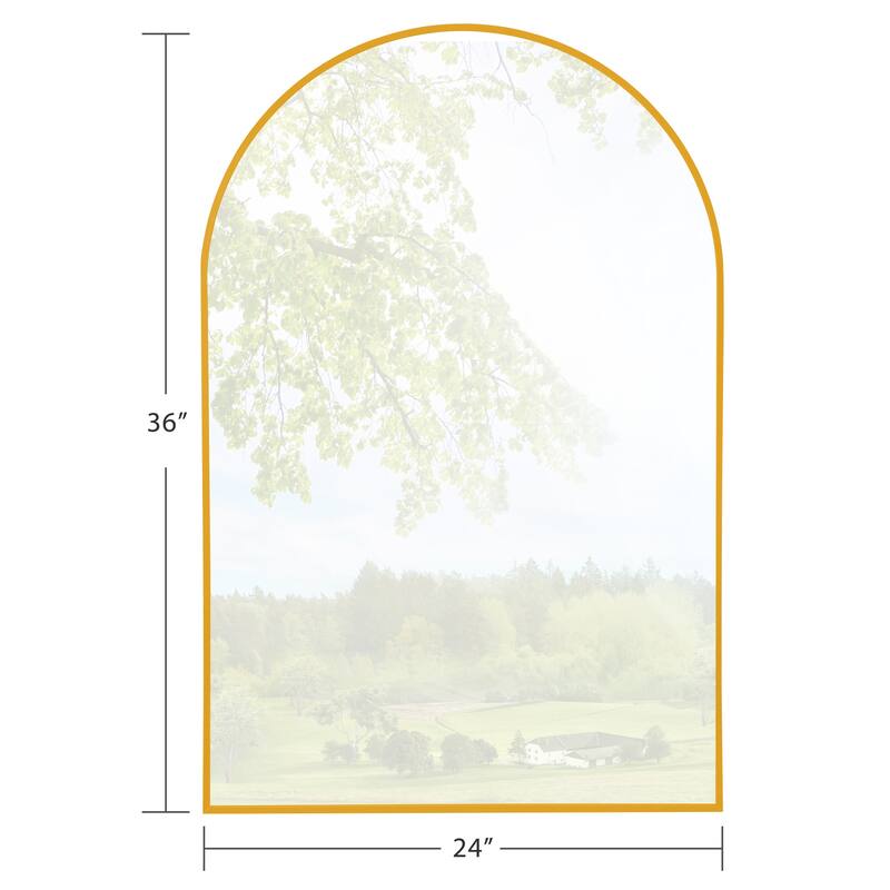 Modern Thin Frame Wall-Mounted Hanging Bathroom Vanity Mirror