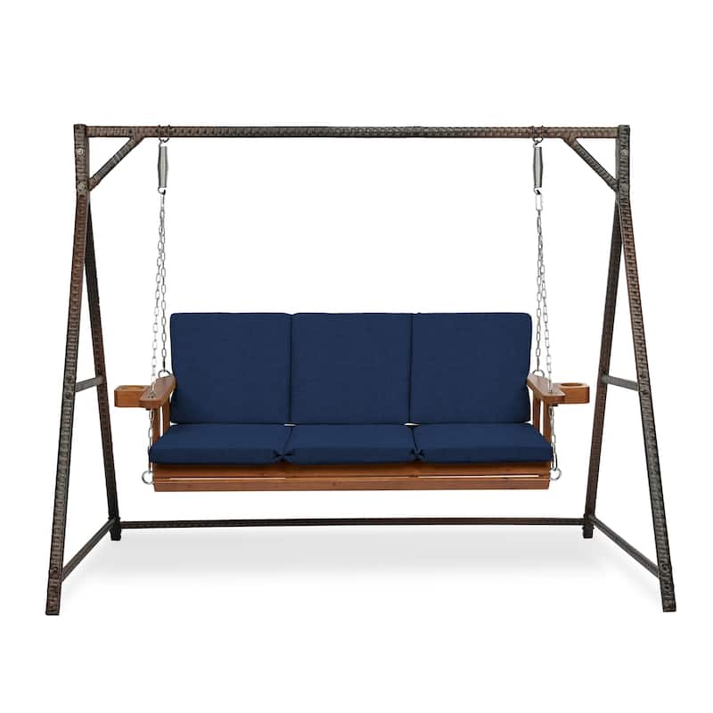 ARDEN Indoor / Outdoor Swing Cushion Set, 56 x 20 - Sapphire Blue Leala