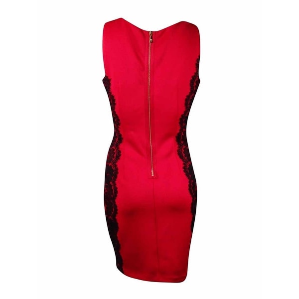 red and black bodycon dress