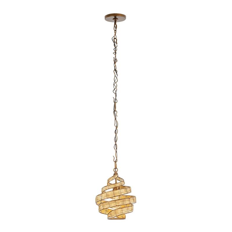 Flow Hand-Crafted Recycled Steel 1-Light Mini Pendant