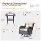 preview thumbnail 69 of 97, Gray Wicker Rattan Outdoor Patio Furniture Set Swivel Chair with Cushion