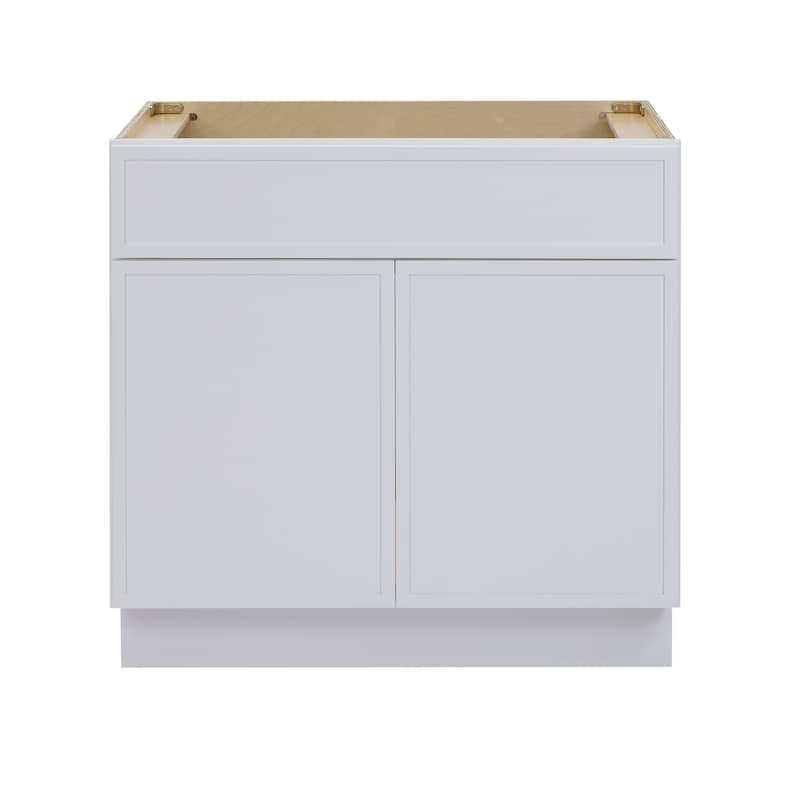 Vanity Art 33" Freestanding Single Base Storage Cabinet with Soft Close Doors - White