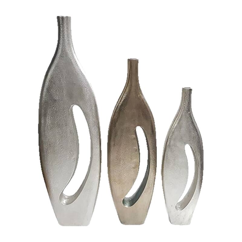 Artistic Cut-Out Vase - Champagne