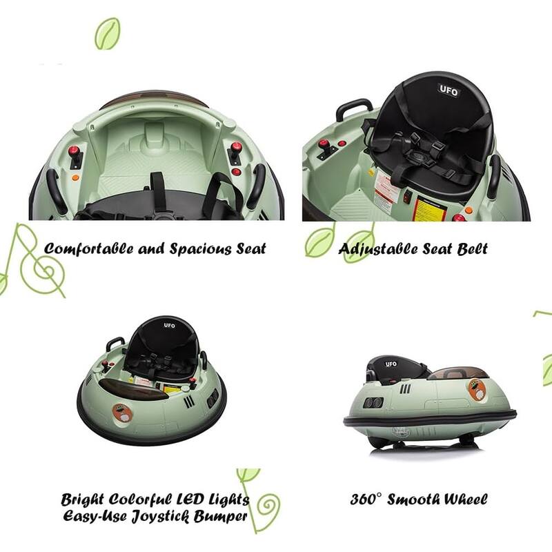 12V Bumper Car with Remote Control, Battery Powered Ride On Bumper Car