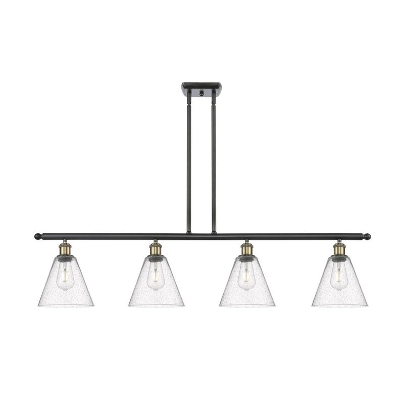 Innovations Lighting 516-4I-12-48 Berkshire Linear Berkshire 4 Light - Black Antique Brass / Seedy