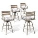 preview thumbnail 42 of 44, Outdoor Aluminum Swivel Patio Bar Stools with Sunbrella Fabric Cushion
