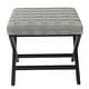 preview thumbnail 42 of 53, Porch & Den Boucher Modern Metal X-base Square Ottoman