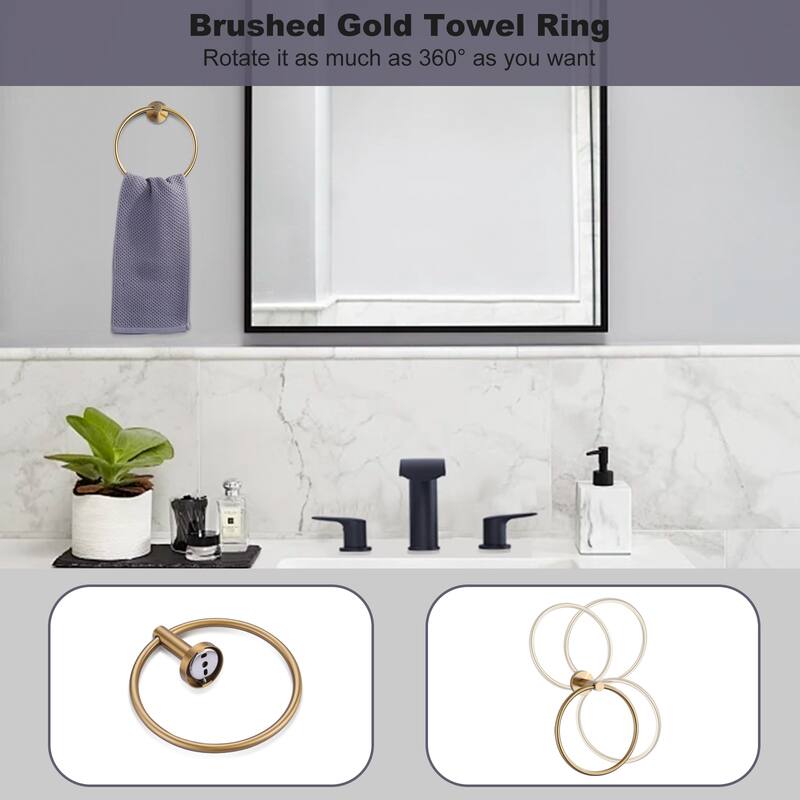 WOWOW 3-Piece Bath Hardware Set with Mounting Hardware