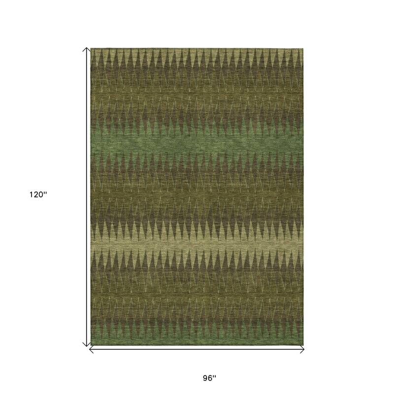 HomeRoots Striped Transitional Rectangle Outdoor Rug