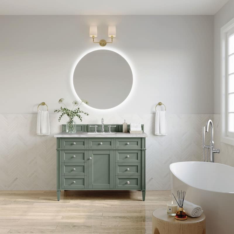 James Martin Vanities 650-V48-3VSL Brittany 48" Single Basin Poplar