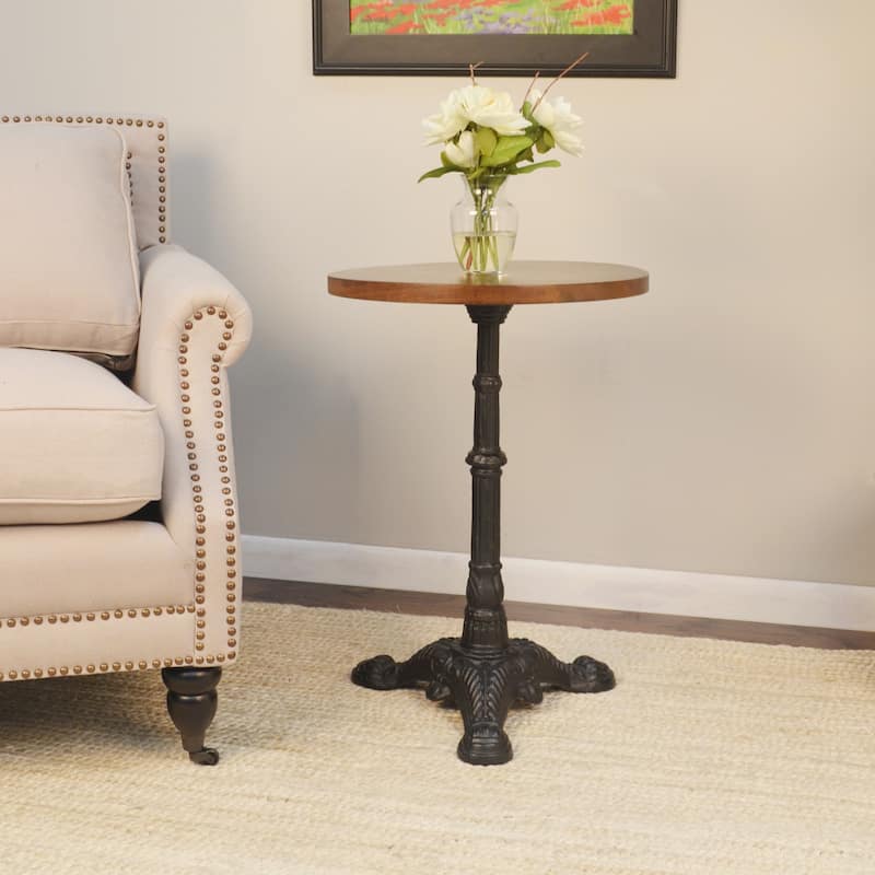 Carolina Living Brera Accent Table - Chestnut/Black - Chestnut, Black - Wood