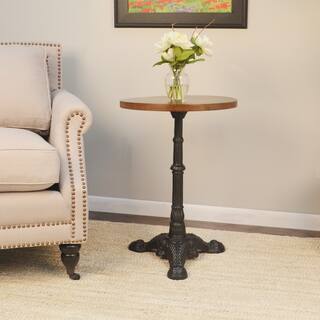Carolina Living Brera Accent Table - Chestnut/Black