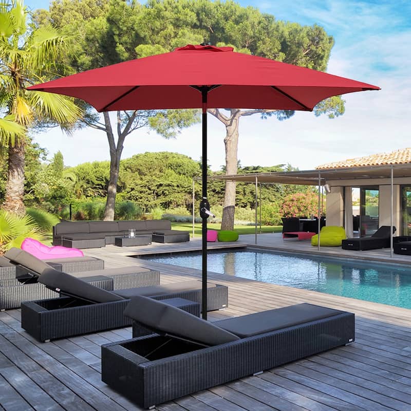 Maypex Square Market Umbrella - Red