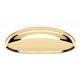 preview thumbnail 7 of 9, Alno Pulls 3 Inch Center to Center Smooth Shell Cup Cabinet Pull Polished Brass