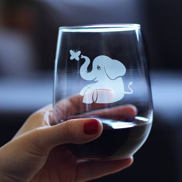 Hand Engraved Stemless Wine Glass, 17 oz, Elephant, Dishwasher Safe - Bed  Bath & Beyond - 41975752
