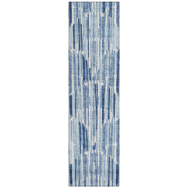 Machine Washable Indoor/ Outdoor Chantille Abstract Watercolor Rug