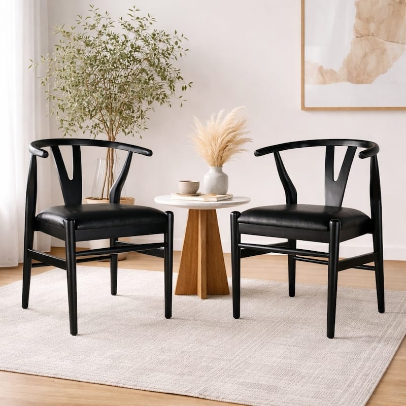 Johan Wood Dining Chair - Set of 2 - Black