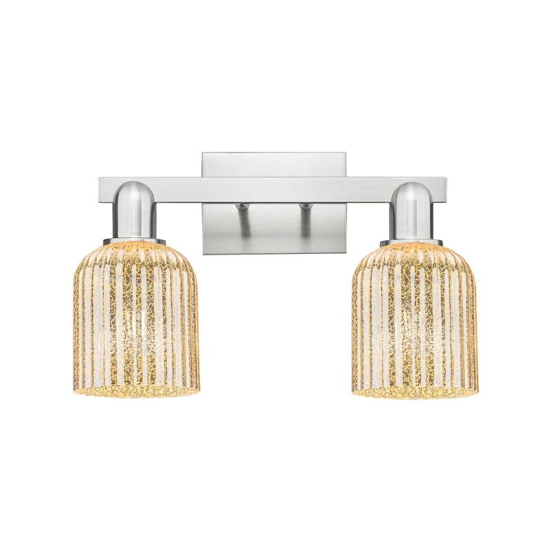 Innovations Lighting 716-2W-11-16 Bridal Veil Vanity Bridal Veil 2 - Brushed Satin Nickel / Mercury