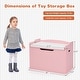 preview thumbnail 13 of 33, Costway Kids Toy Box Wooden Flip-top Storage Chest Bench W/ Cushion