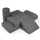 preview thumbnail 22 of 21, 6-Piece Soft Climbing Blocks for Babies, High-Density Foam, Carrying Handles for Easy Storage - 20" x 16" x 10" (L x W x H) Grey