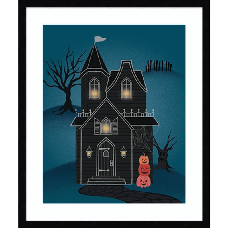 Hometown Halloween II by Softshell Studio Wood Framed Wall Art Print