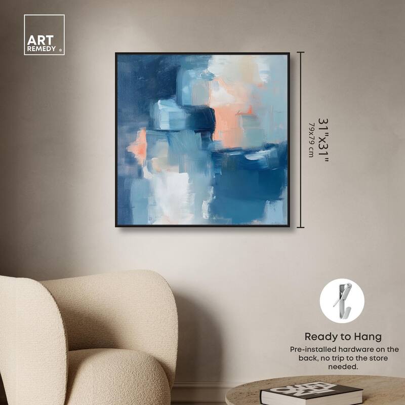 Whispering Blue I Canvas by Art Remedy