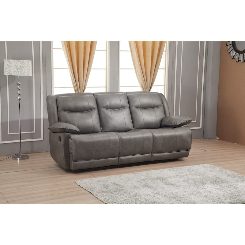 Betsy Furniture 3 Piece Bonded Leather Reclining Living Room Set, Sofa, Loveseat and Glider Chair