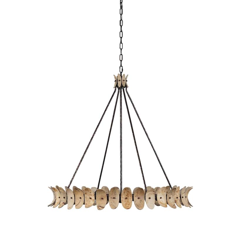 Savoy House 1-8124-8 Monarch 8 Light 36" Wide Ring Chandelier - Coconut Shell
