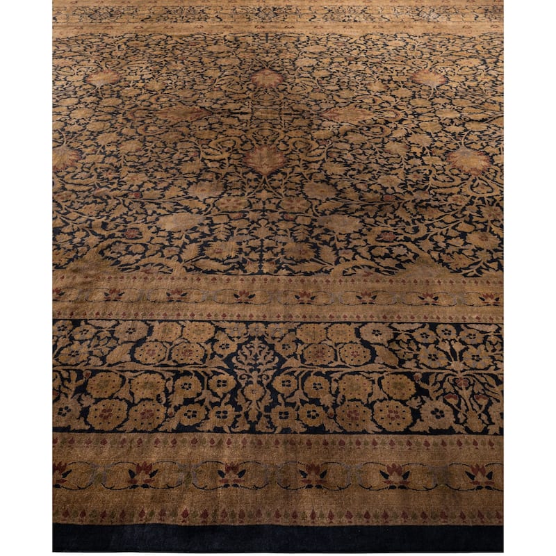 Overdyed One-of-a-Kind Hand-Knotted Area Rug - Gold - 12' 2" x 15' 9"