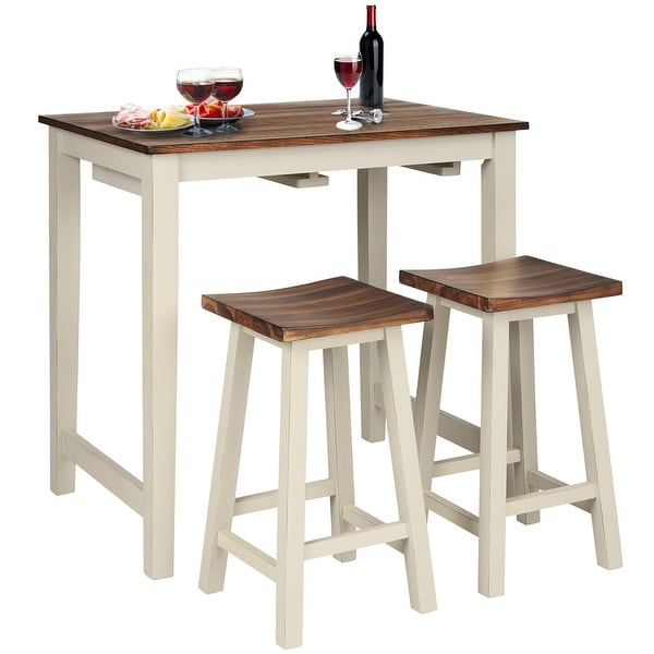 Drewing bar deals height table set