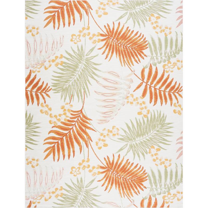 Alfresco Nautical & Coastal Floral & Botanical Reversible Indoor/Outdoor Area Rug