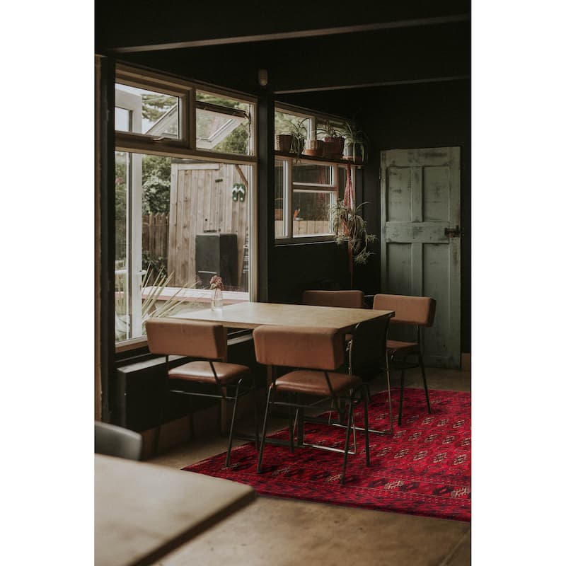 Teimani Red Rug 3'10" x 5'5" - 3'10 x 5'5