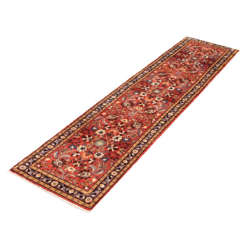 ECARPETGALLERY Hand-knotted Anatolian Red Wool Rug - 2' 8" x 10' 10"