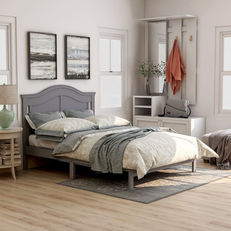Furniture of America Camile Traditional Full-size Curved Platform Bed