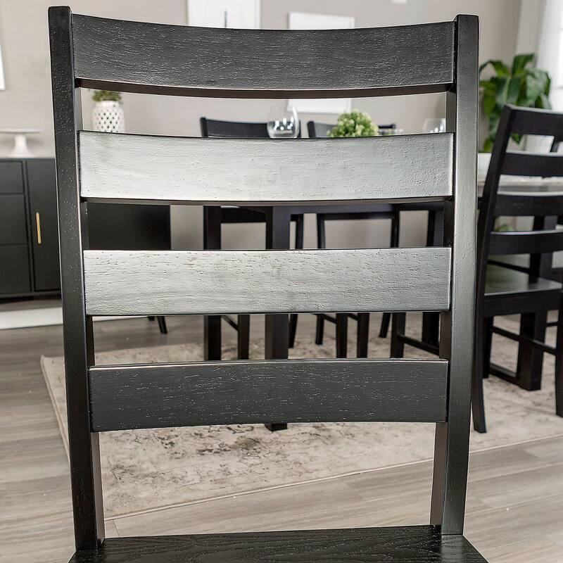 Middlebrook Solid Wood 5-Piece Dining Set with Ladder Back Chairs