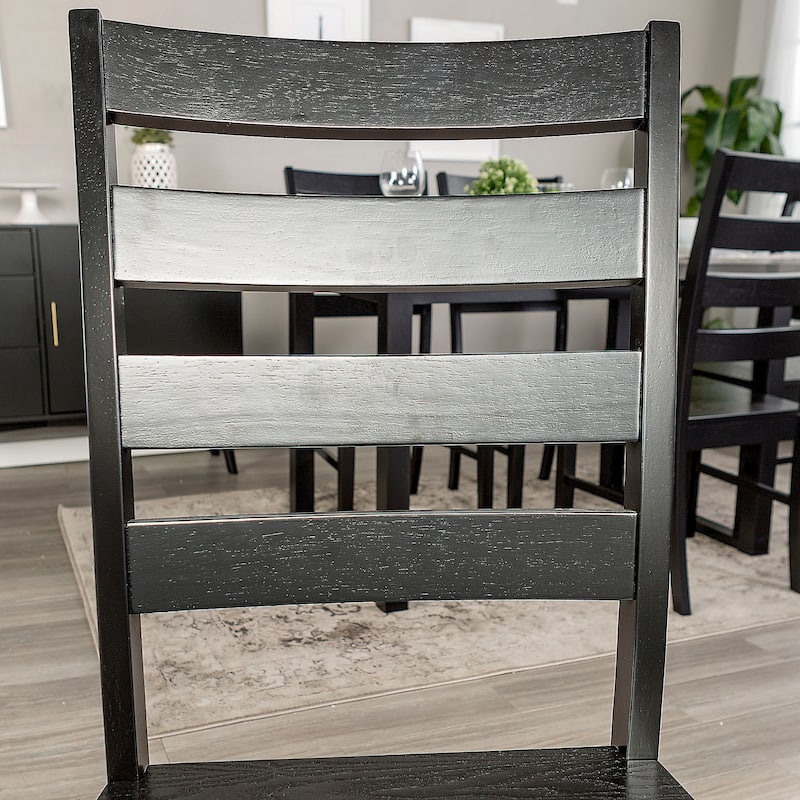 Middlebrook Solid Wood 7-Piece Dining Set with Ladder Back Chairs