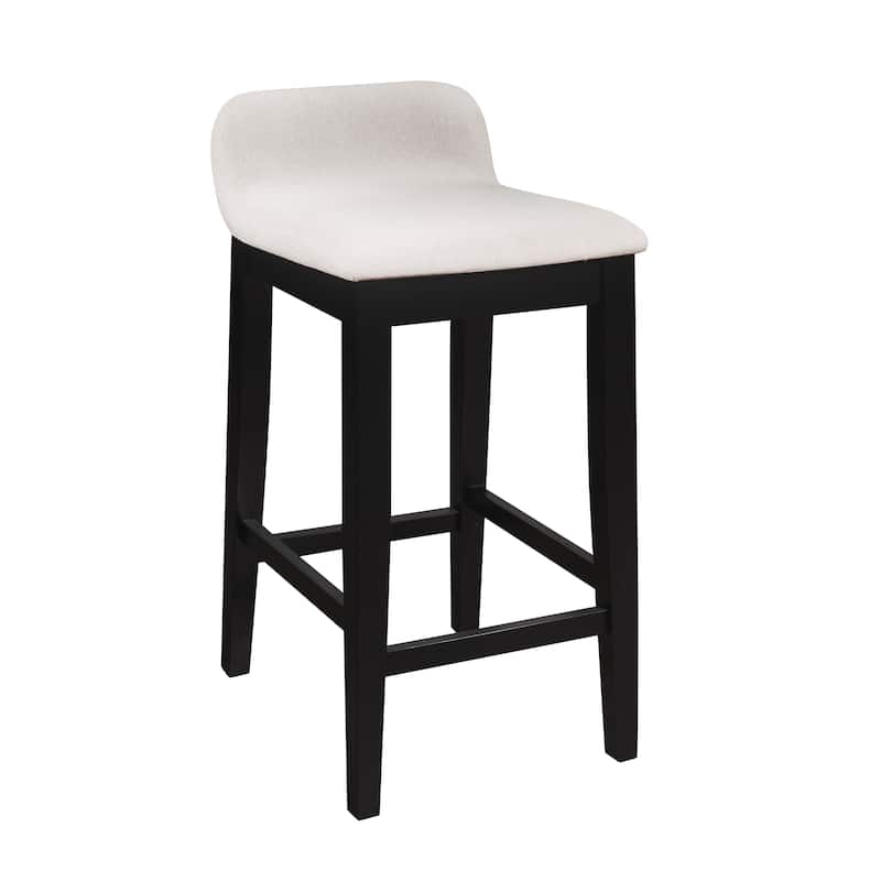Hillsdale Furniture Maydena Black Wood Stool - Black & Light Beige - Counter Height