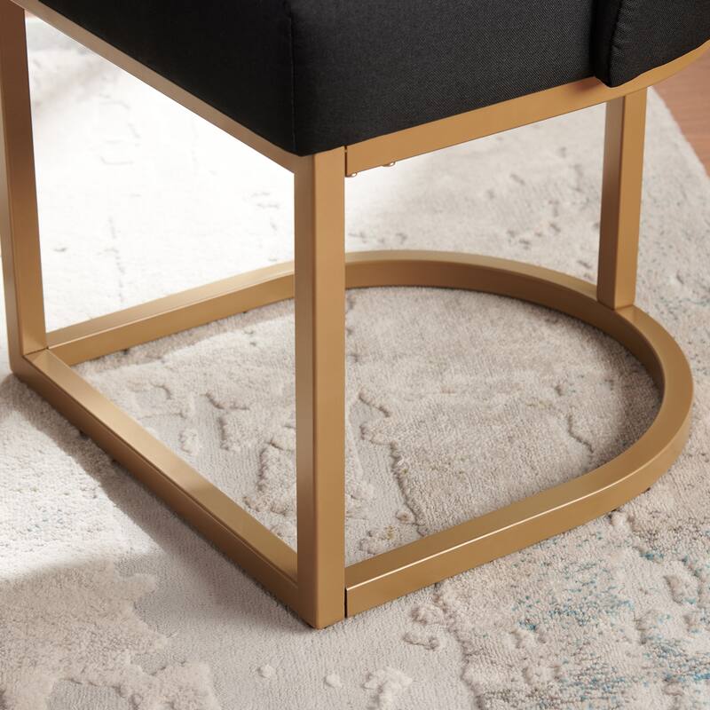 Leick Home Barrelback Dining Chair with Metal Base Set of 2